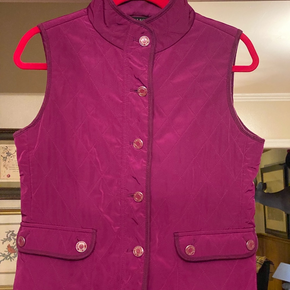 Talbots Purple Lightweight Quilted Vest size S